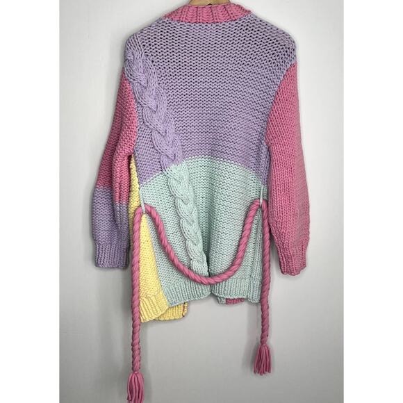 LoveShackFancy Horatio Oversized Cardigan Sweater Tassel Long Womens XS Rare - Picture 2 of 16